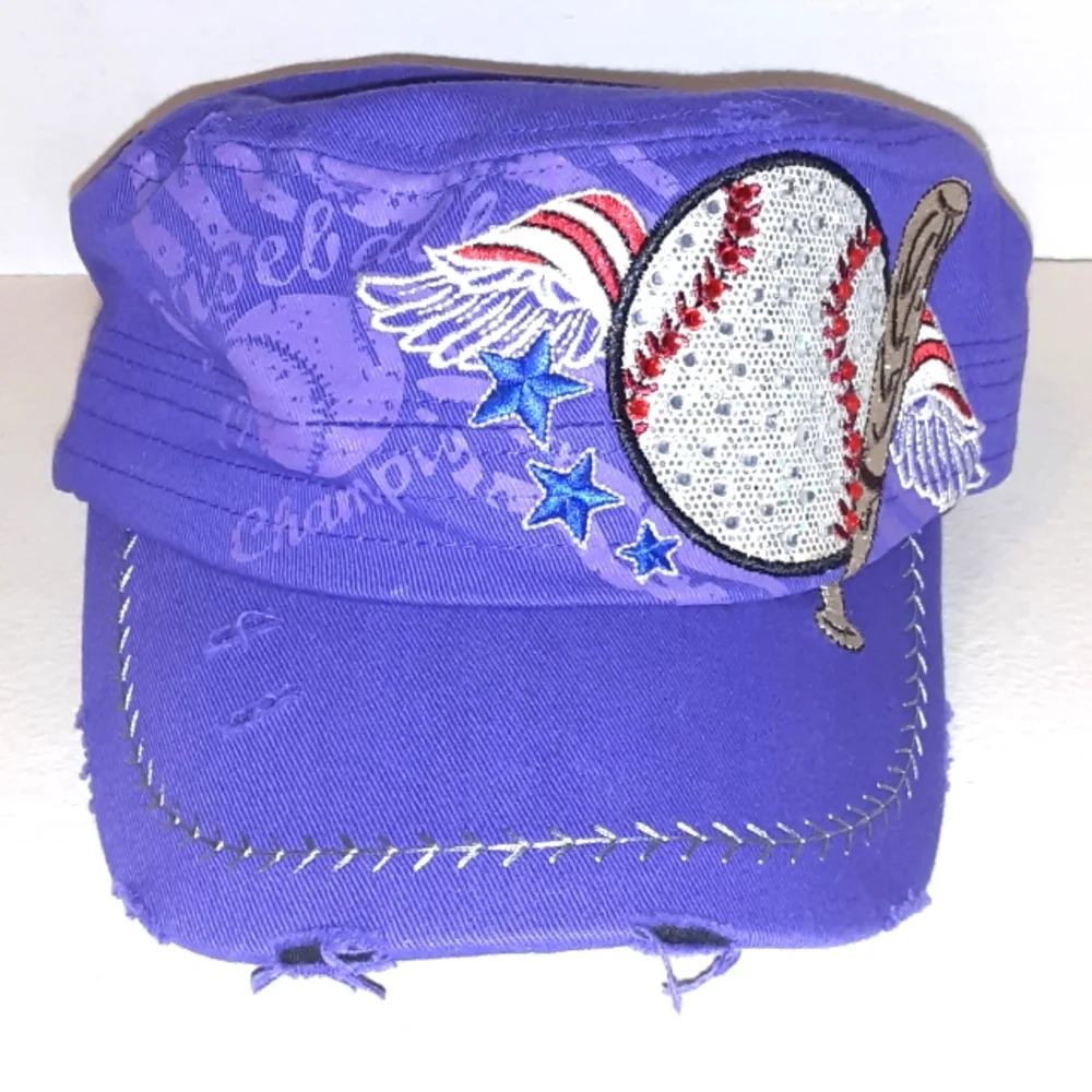 PURPLE BASEBALL CAP BLINGY